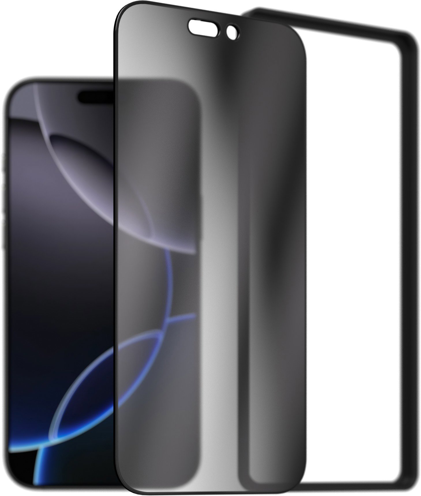AlzaGuard 2.5D FullCover Privacy Glass Protector na iPhone 16 Pro Max s inštalačným rámikom