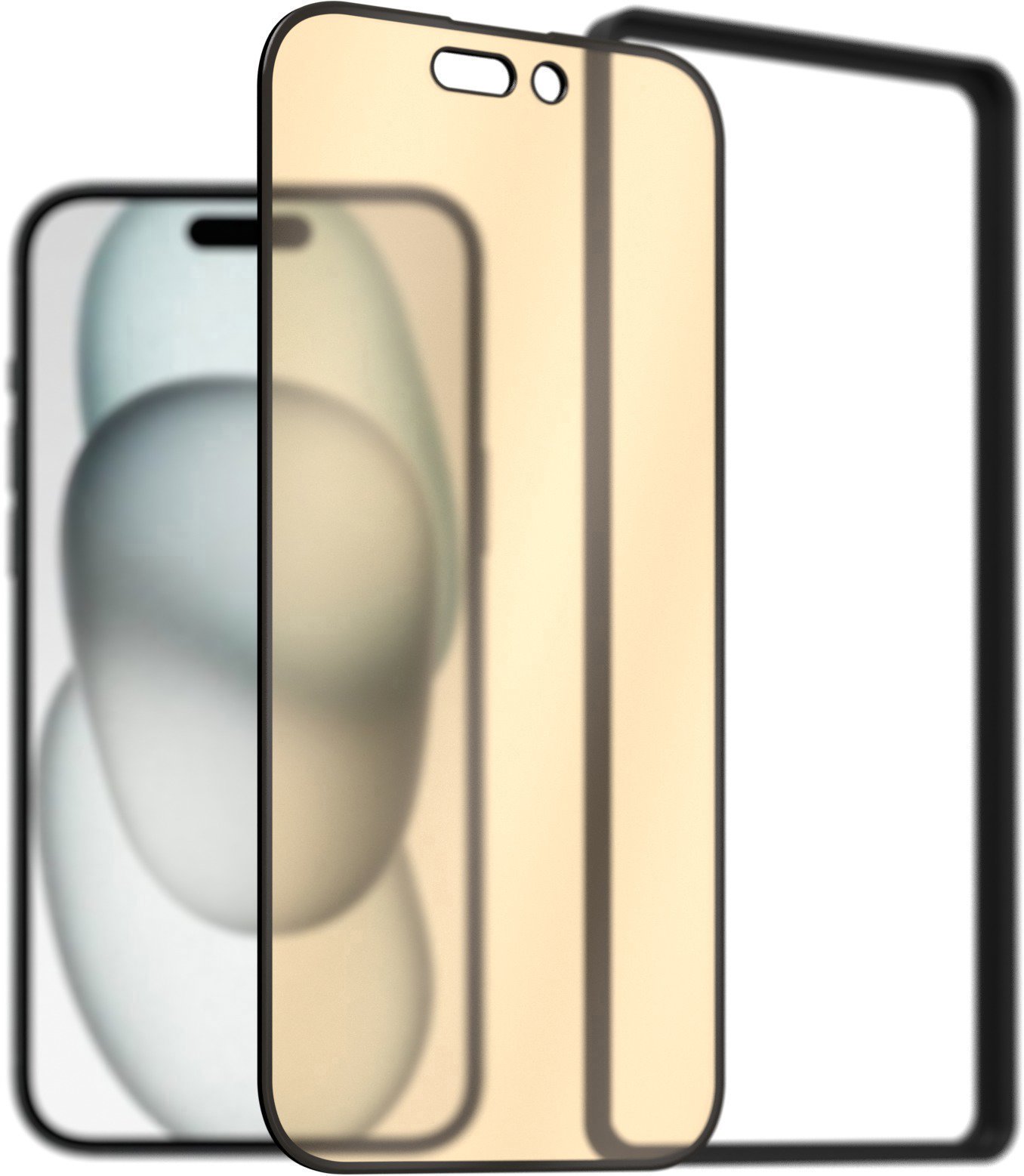 AlzaGuard 2.5D Quantum Eye Care Glass Protector pre iPhone 15 s inštalačným rámčekom