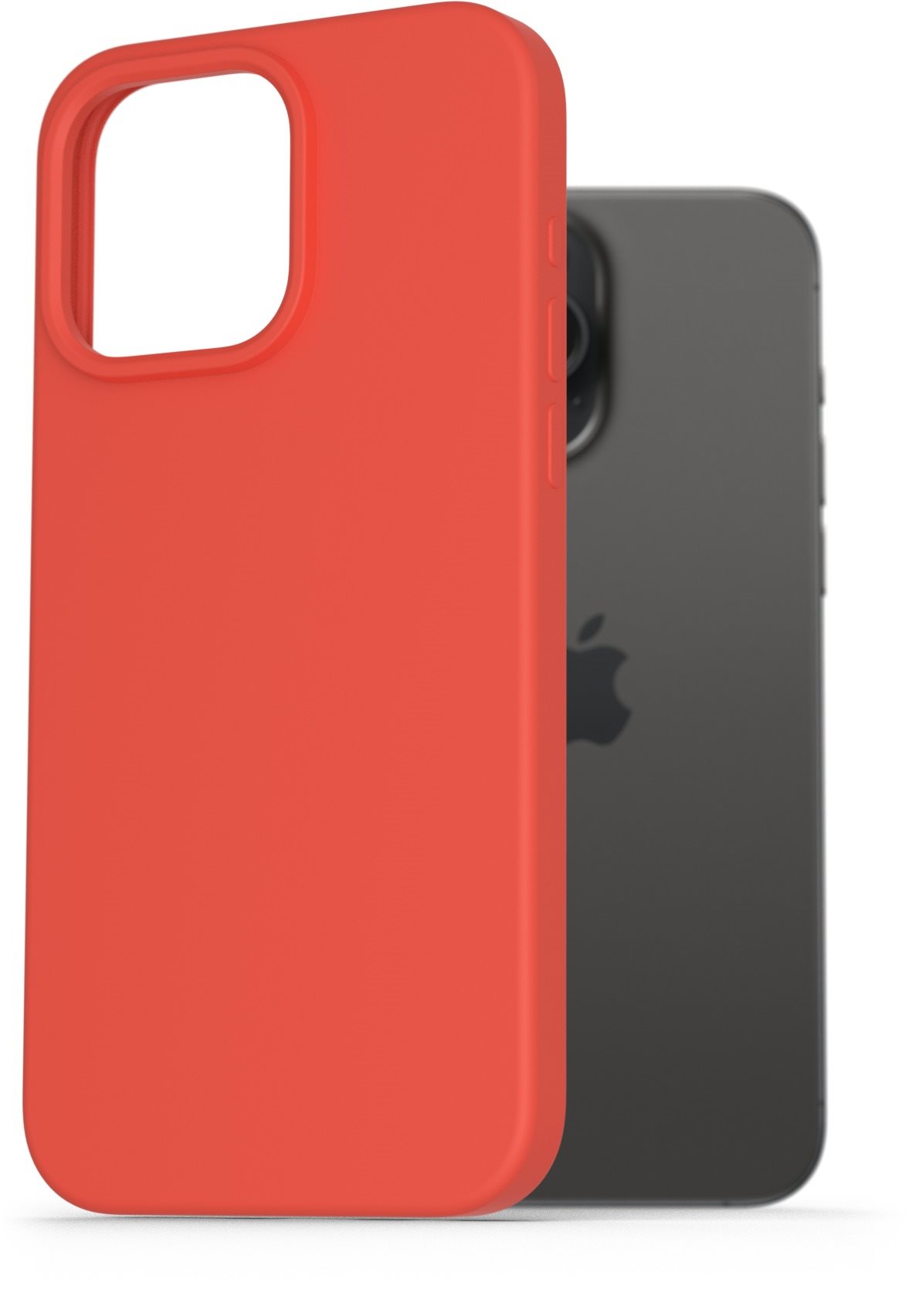 AlzaGuard Premium Liquid Silicone Case pre iPhone 15 Pro Max červený