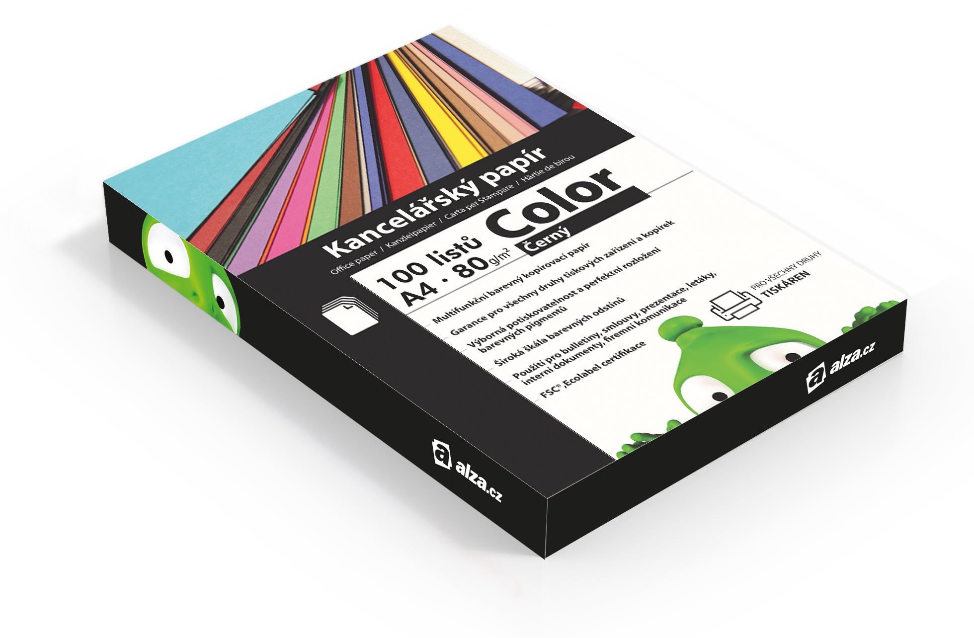 Alza Color A4 čierny 80g 100 listov
