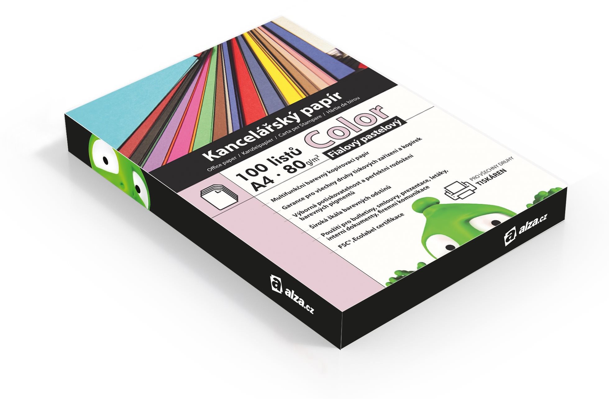 Alza Color A4 fialový 80g 100 listov