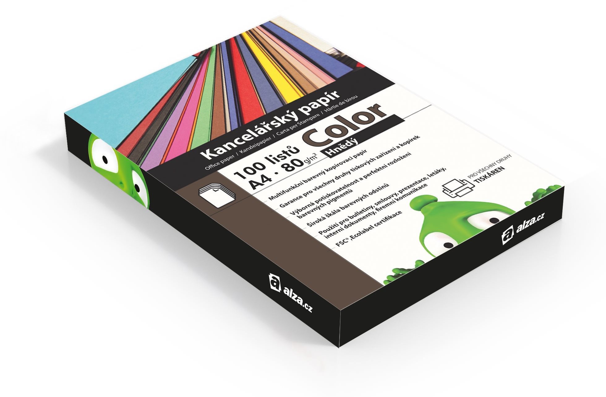 Alza Color A4 hnedý 80g 100 listov