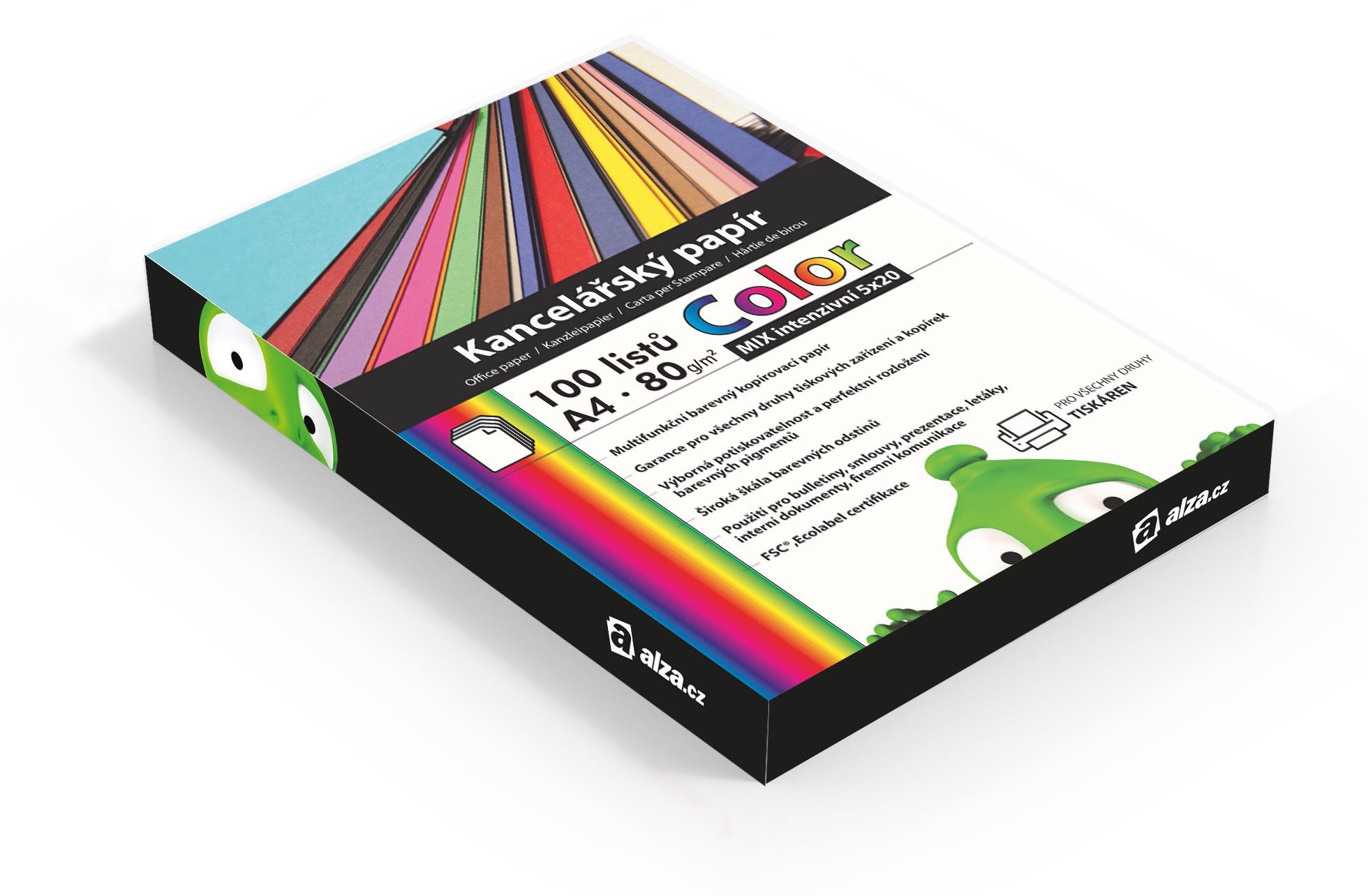 Alza Color A4 MIX Intenzívny 5× 20 listov