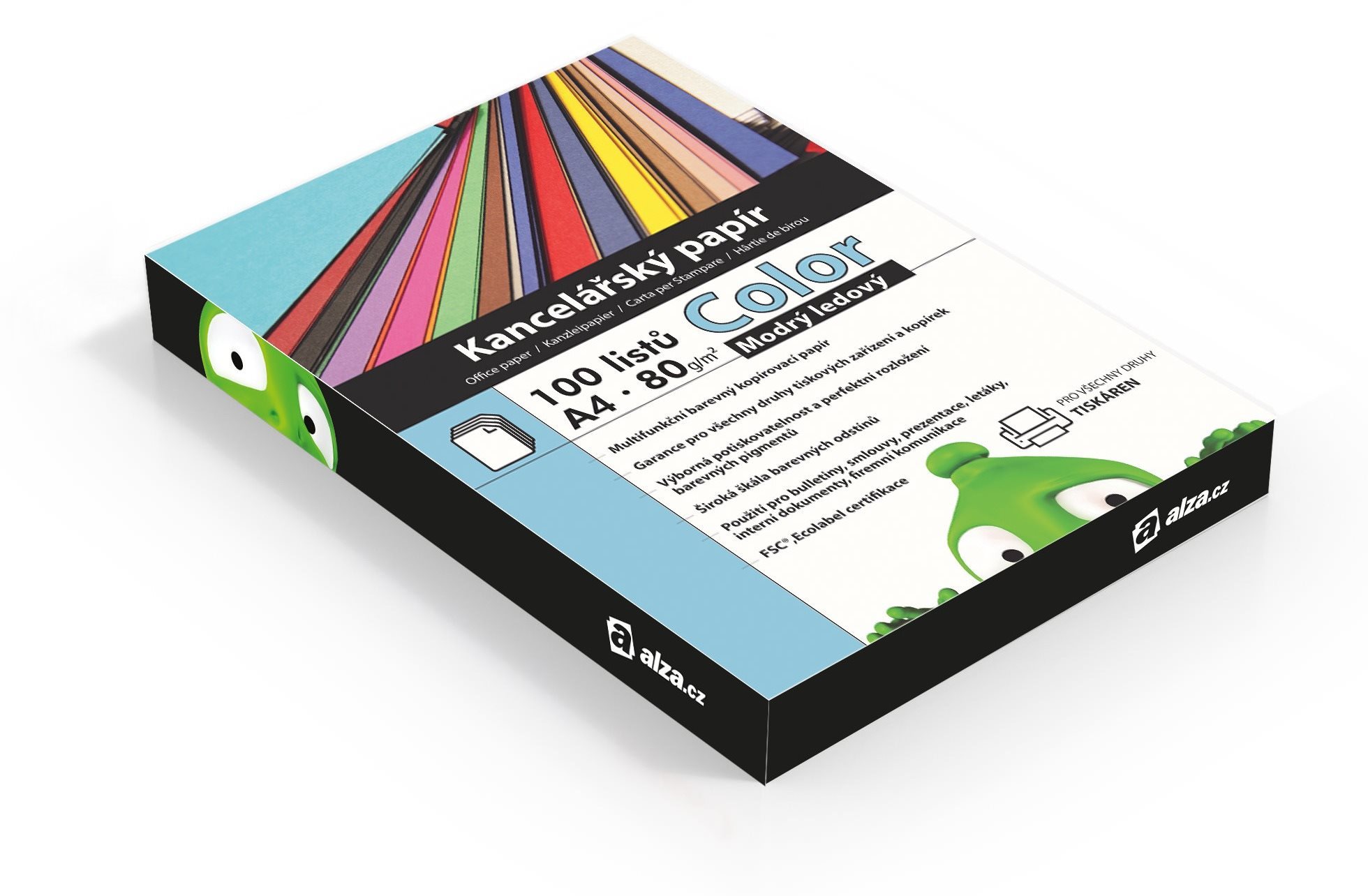 Alza Color A4 modrý ľadový 80g 100 listov