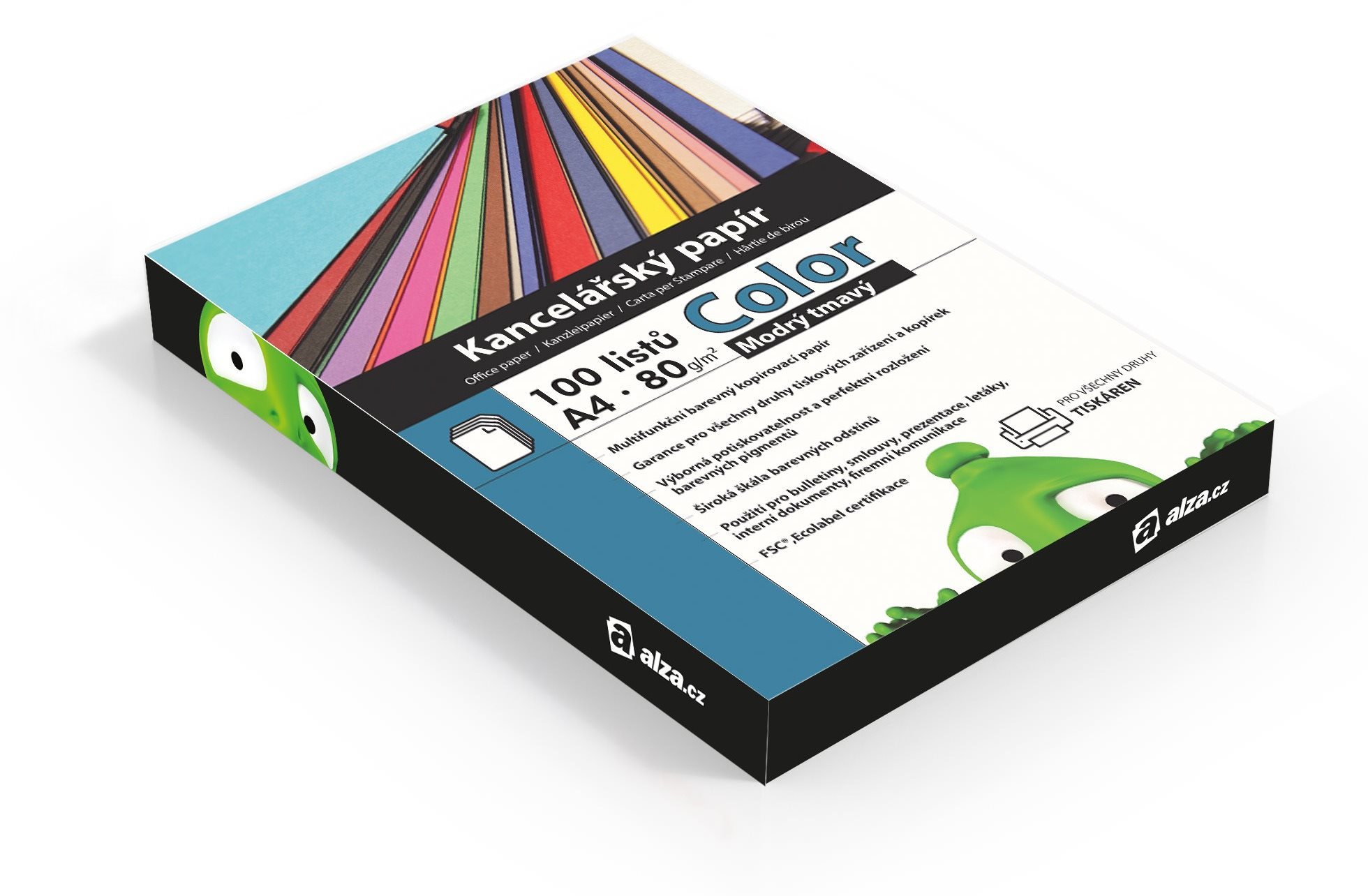 Alza Color A4 modrý tmavý 80g 100 listov