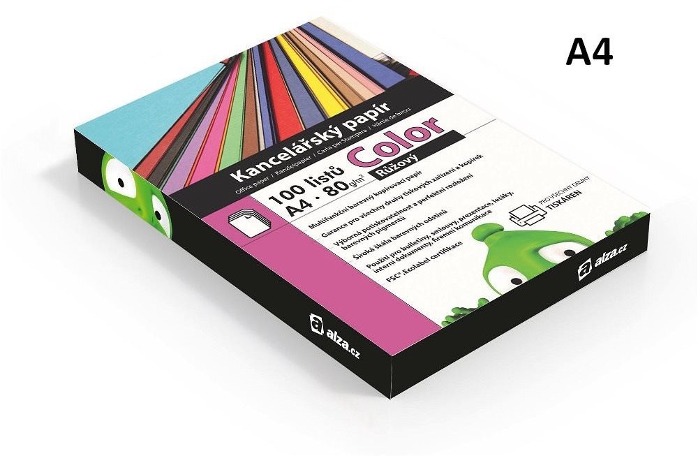 Alza Color A4 ružový 80g 100 listov