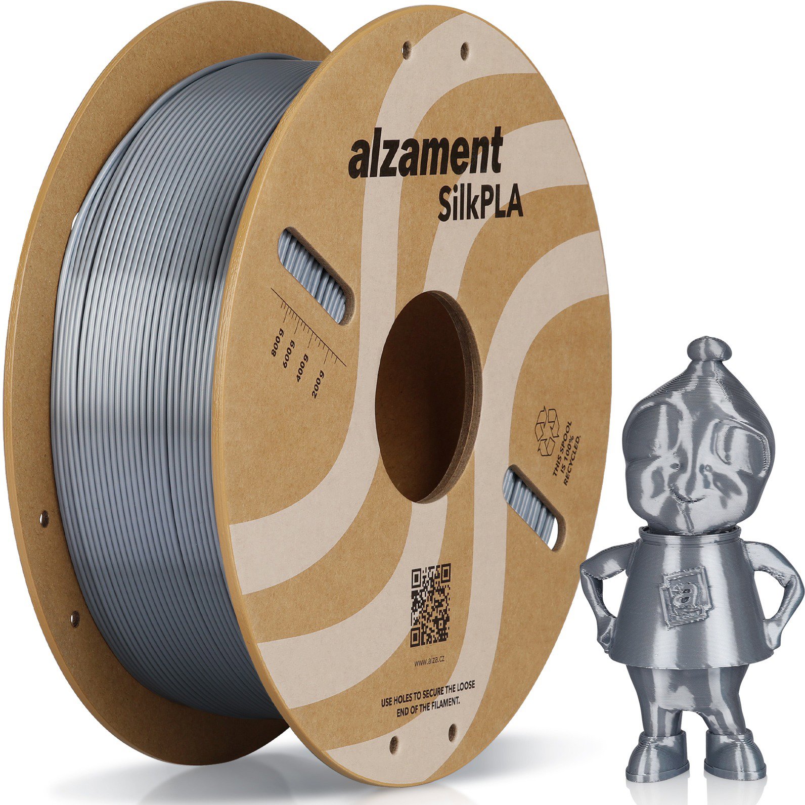 Alzament PLA Silk 1 kg Silver
