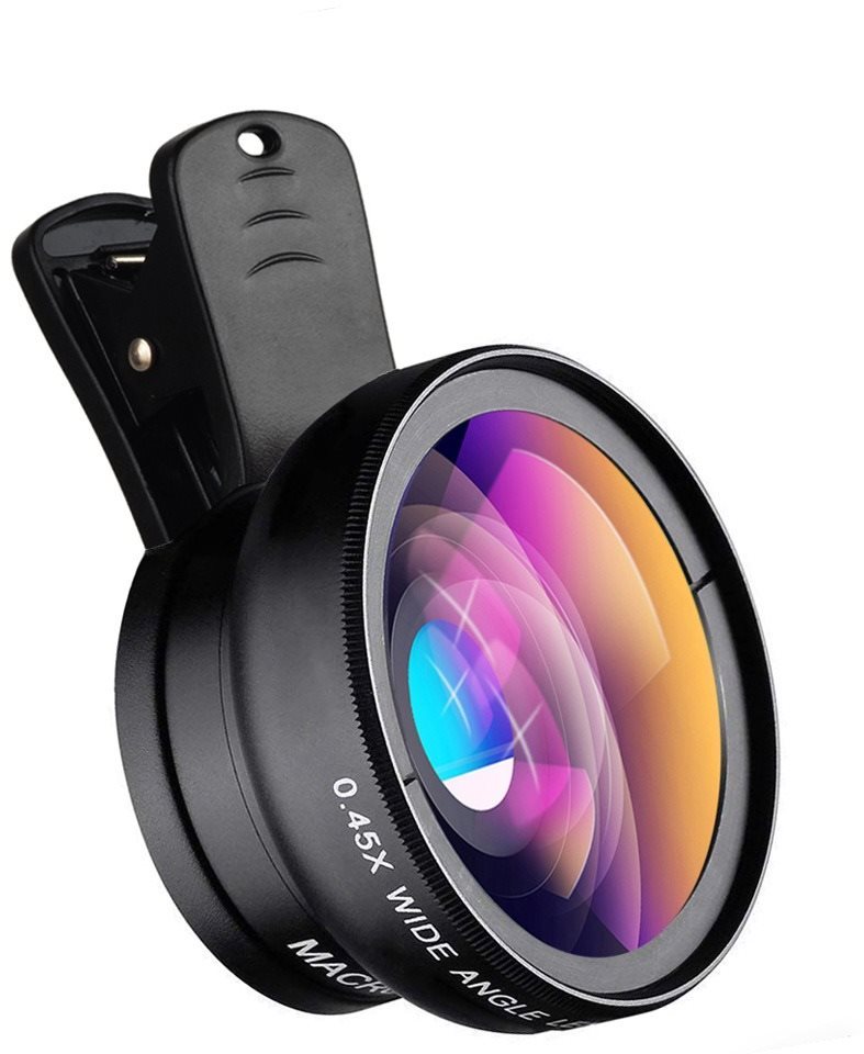 Apexel sada 2 in 1 0,45× Wide Angle + 12,5× Macro 2 s klipsom