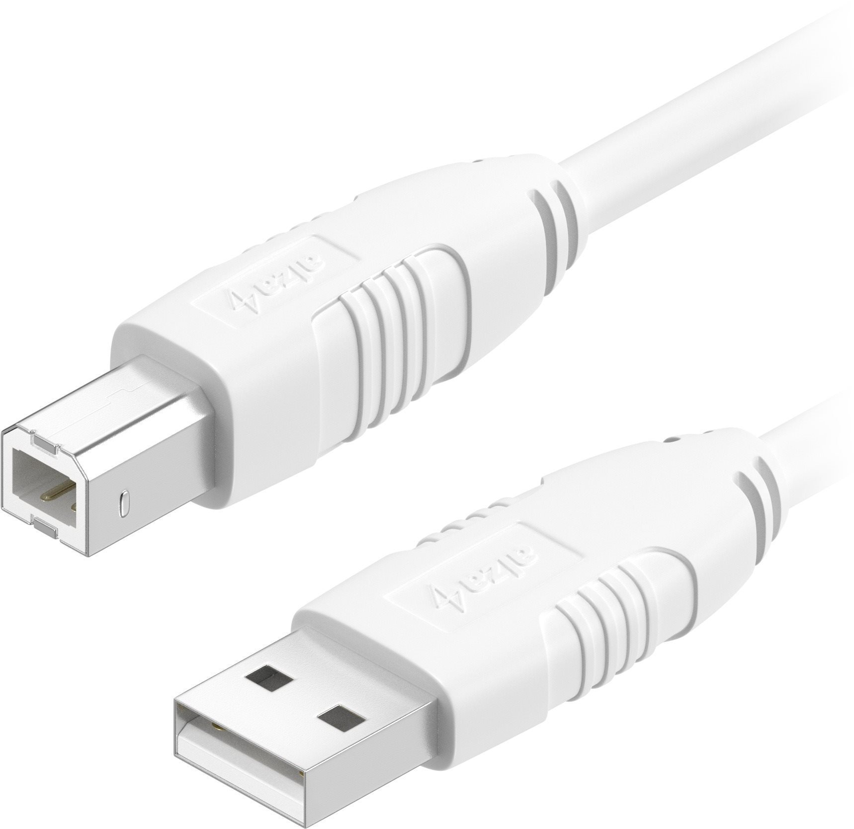 AlzaPower LinkCore USB-A to USB-B 1m biely