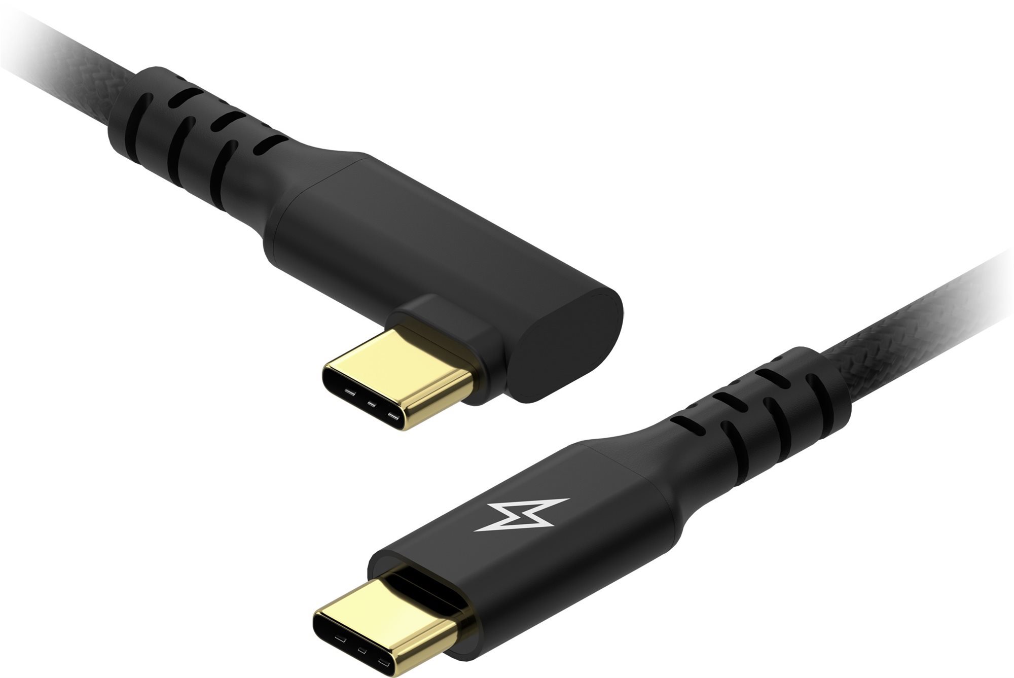 AlzaPower 90AluCore USB-C to USB-C 2.0, 100 W, 1 m – čierny