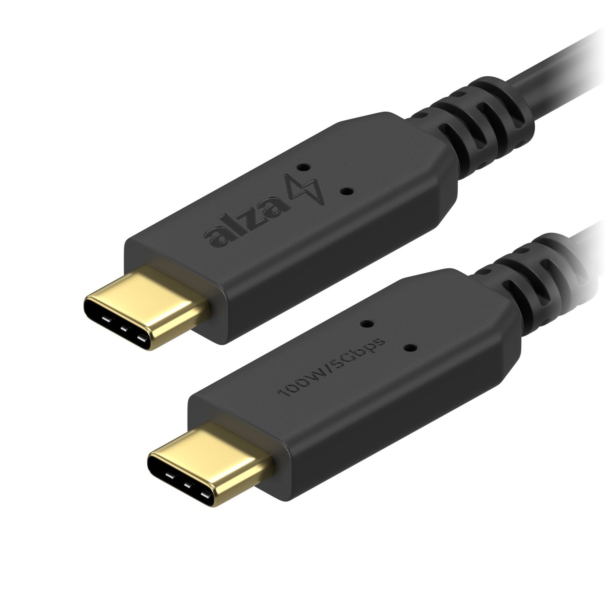 AlzaPower Core USB-C to USB-C 3.2 Gen 1 100W 1m čierny