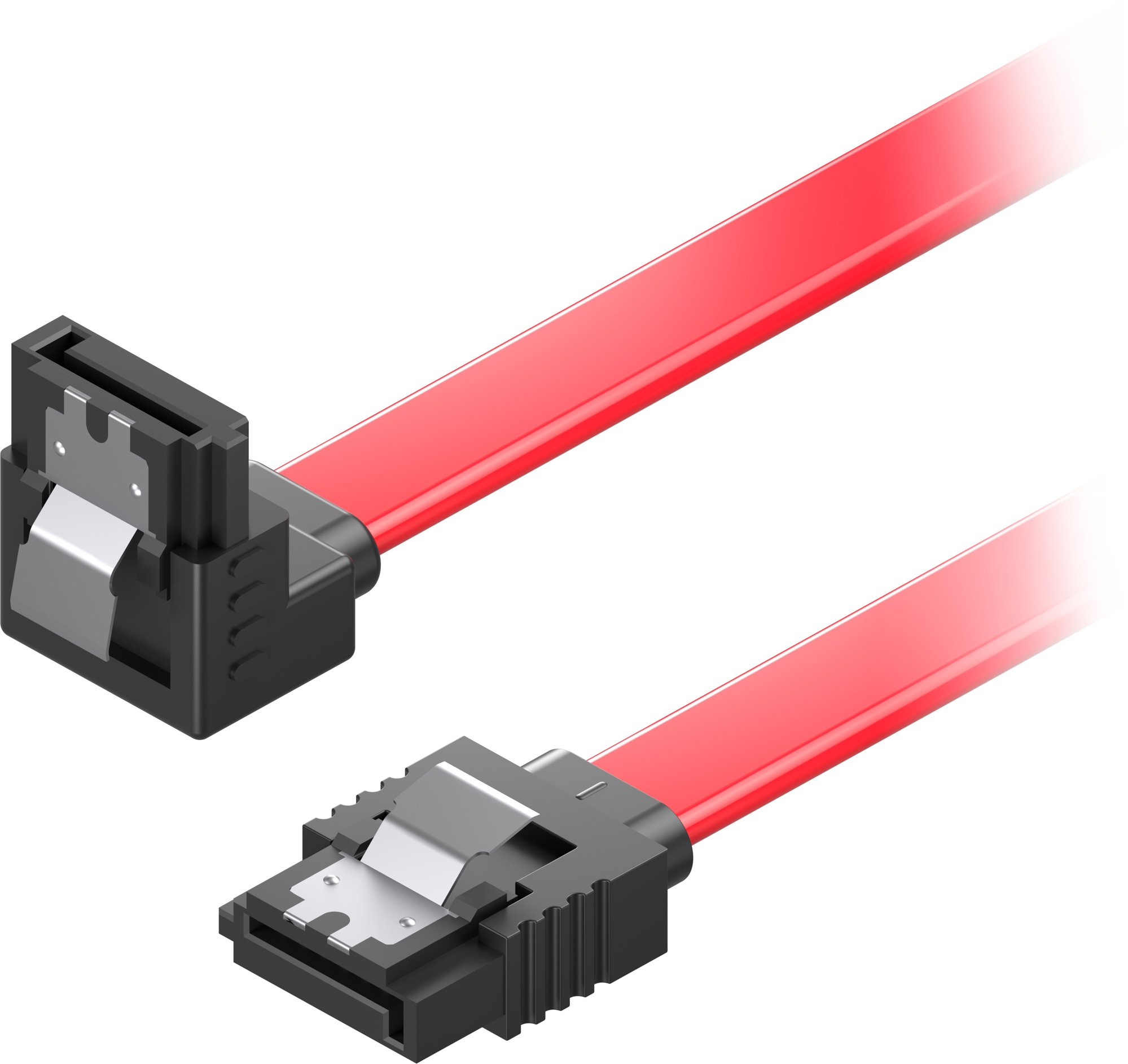 AlzaPower SATA 3.0 6Gbps 90° 0,5 m červený