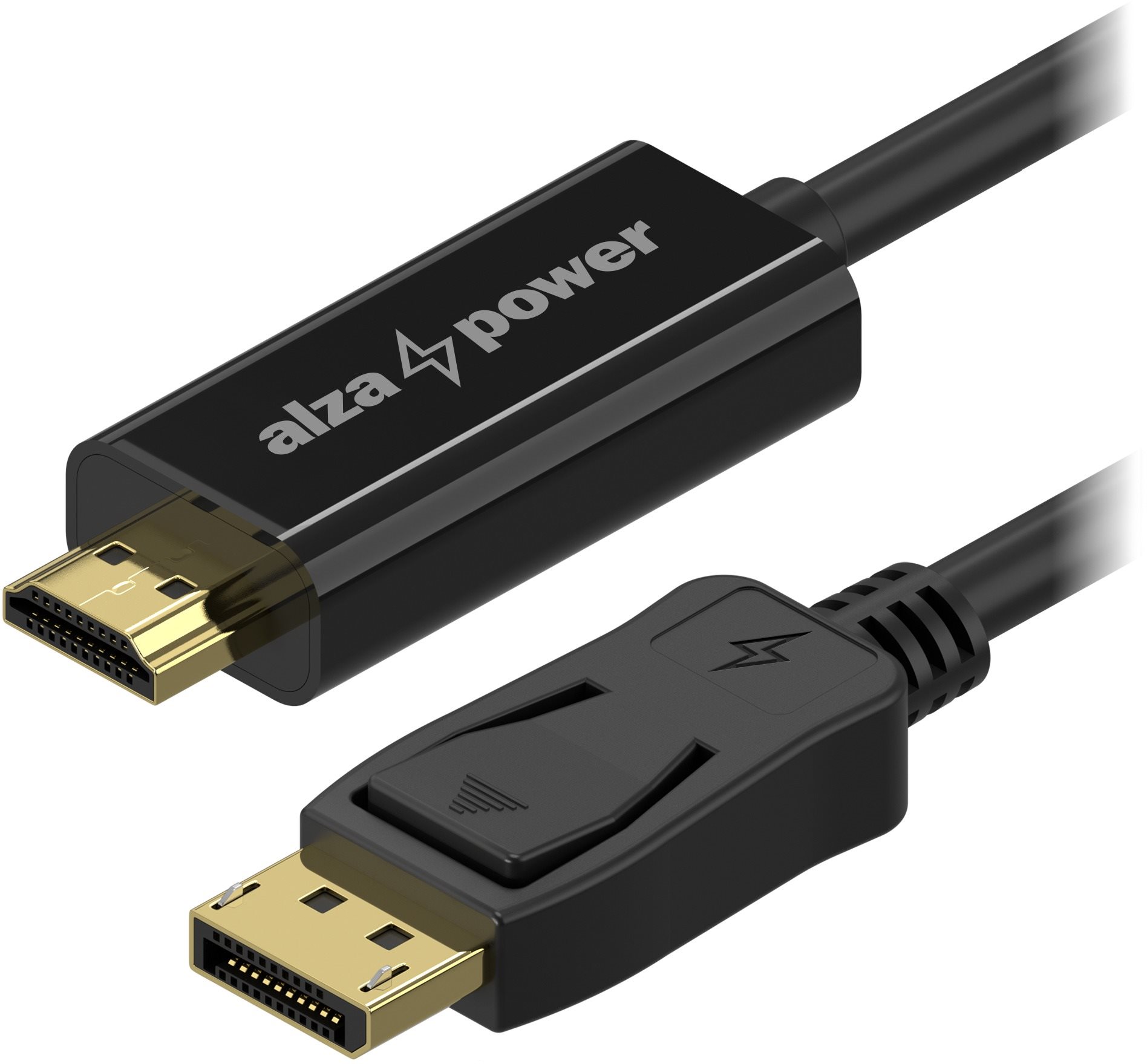 AlzaPower Core DisplayPort (M) na HDMI (M) 4K 5 m čierny