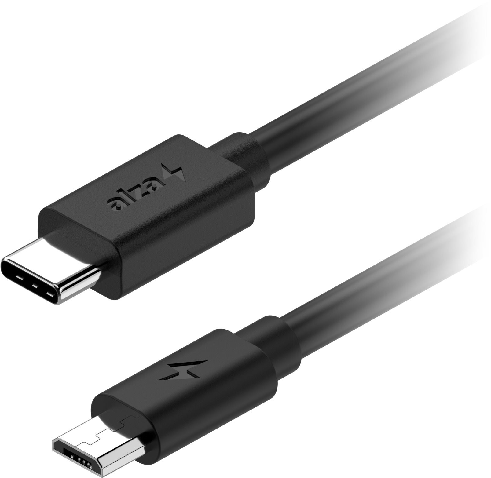 AlzaPower Core USB-C to Micro USB 2.0 0,5 m čierny