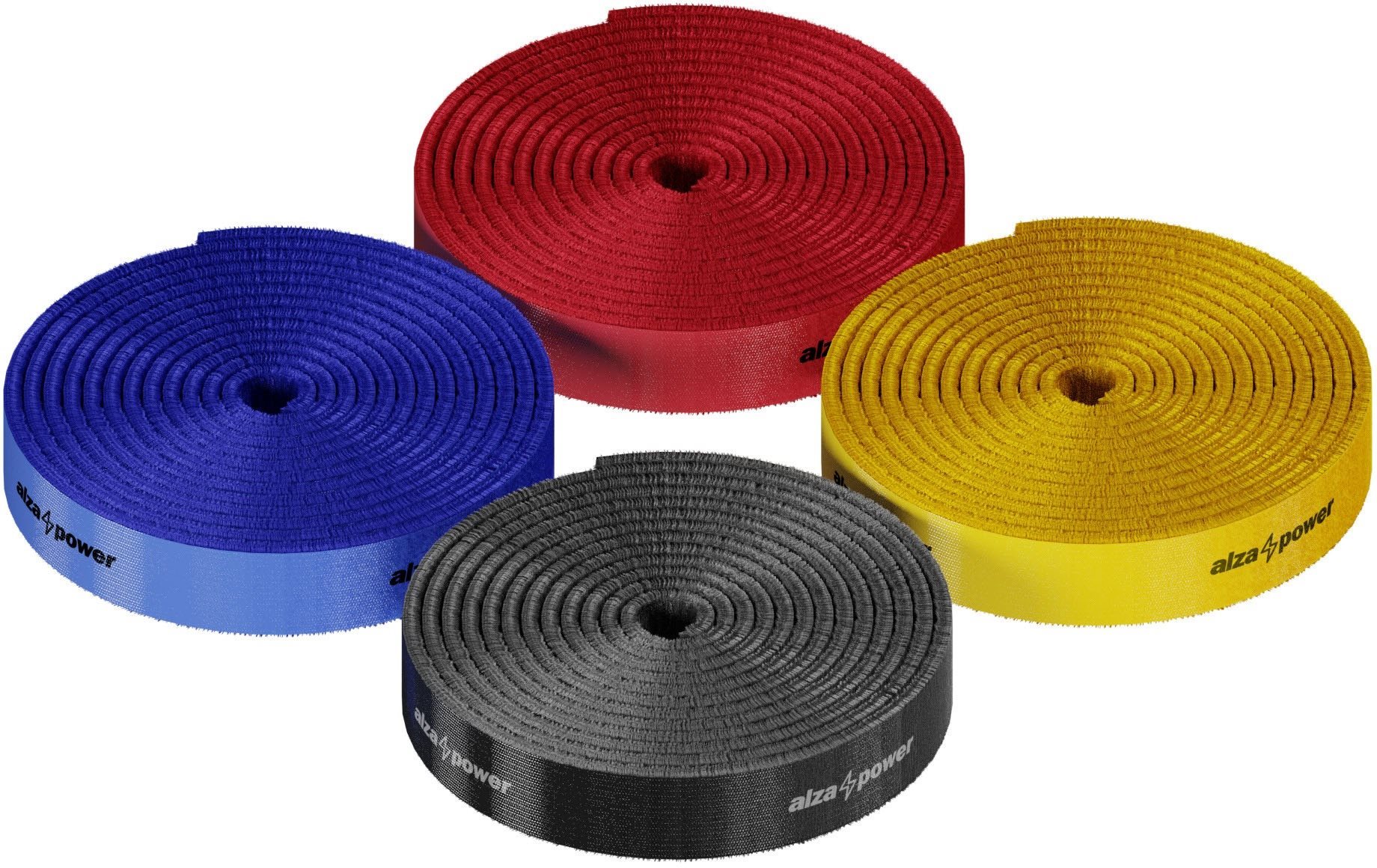 AlzaPower VelcroStrap+ Roll 4× 1 m mix