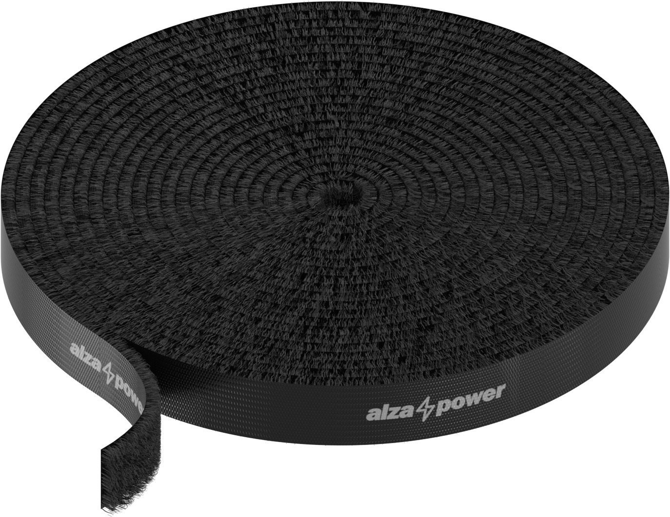 AlzaPower VelcroStrap+ Roll 5 m čierna