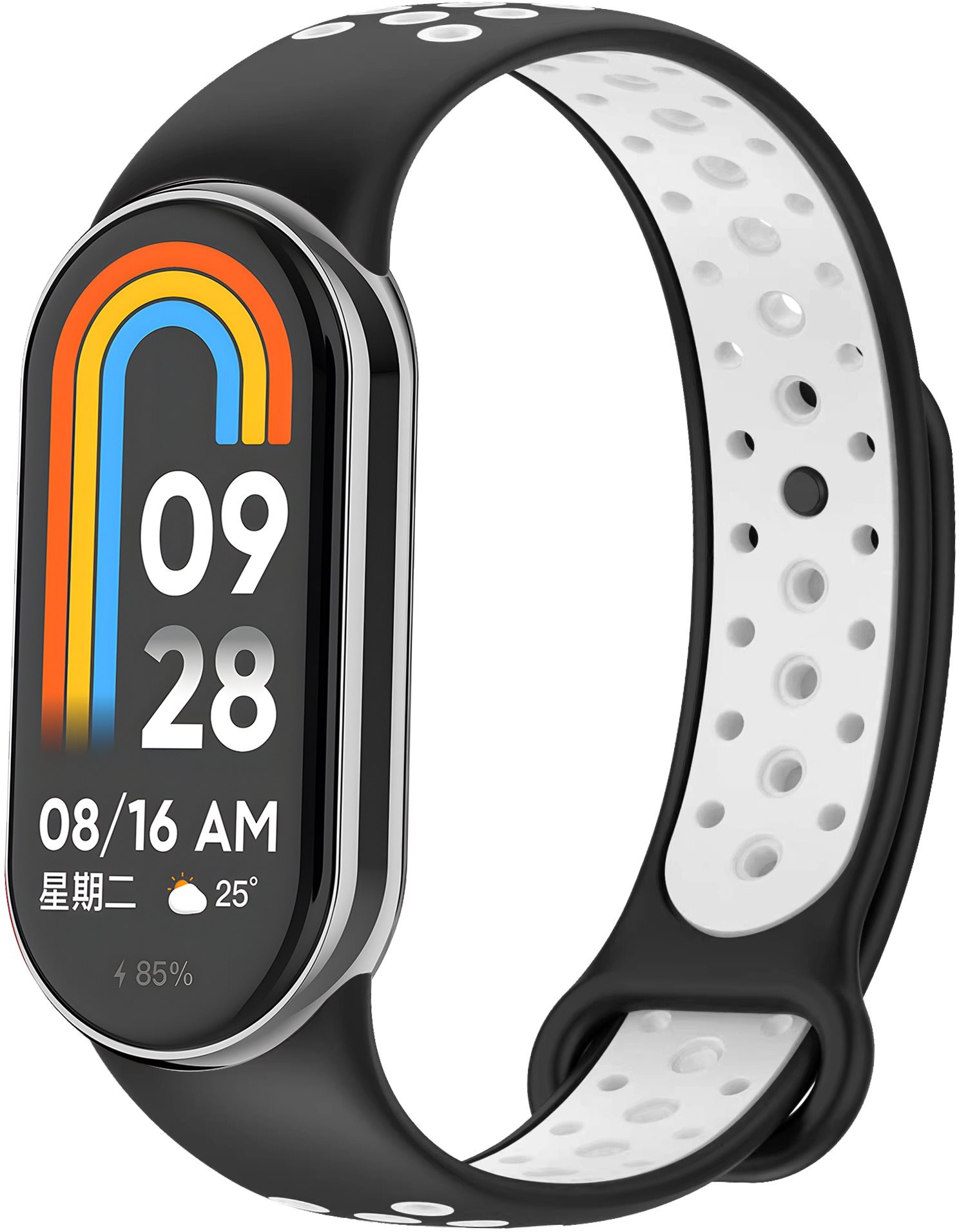 Eternico Sporty na Xiaomi Smart Band 8/9/10 solid black and white