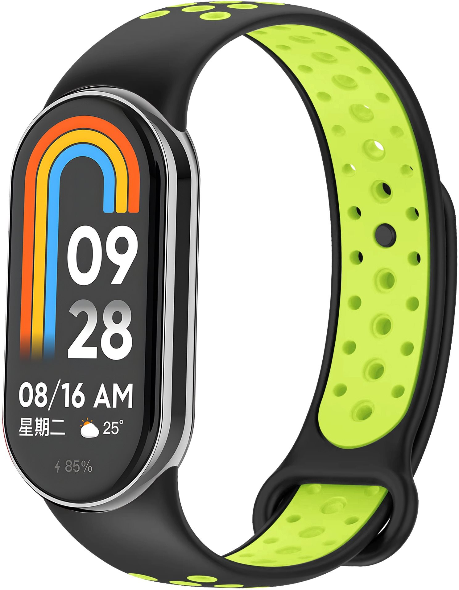Eternico Sporty na Xiaomi Smart Band 8/9/10 solid black and yellow