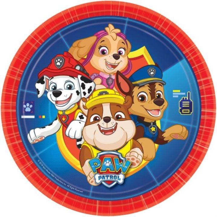 Amscan Taniere Paw patrol Labková patrola 23 cm 8 ks