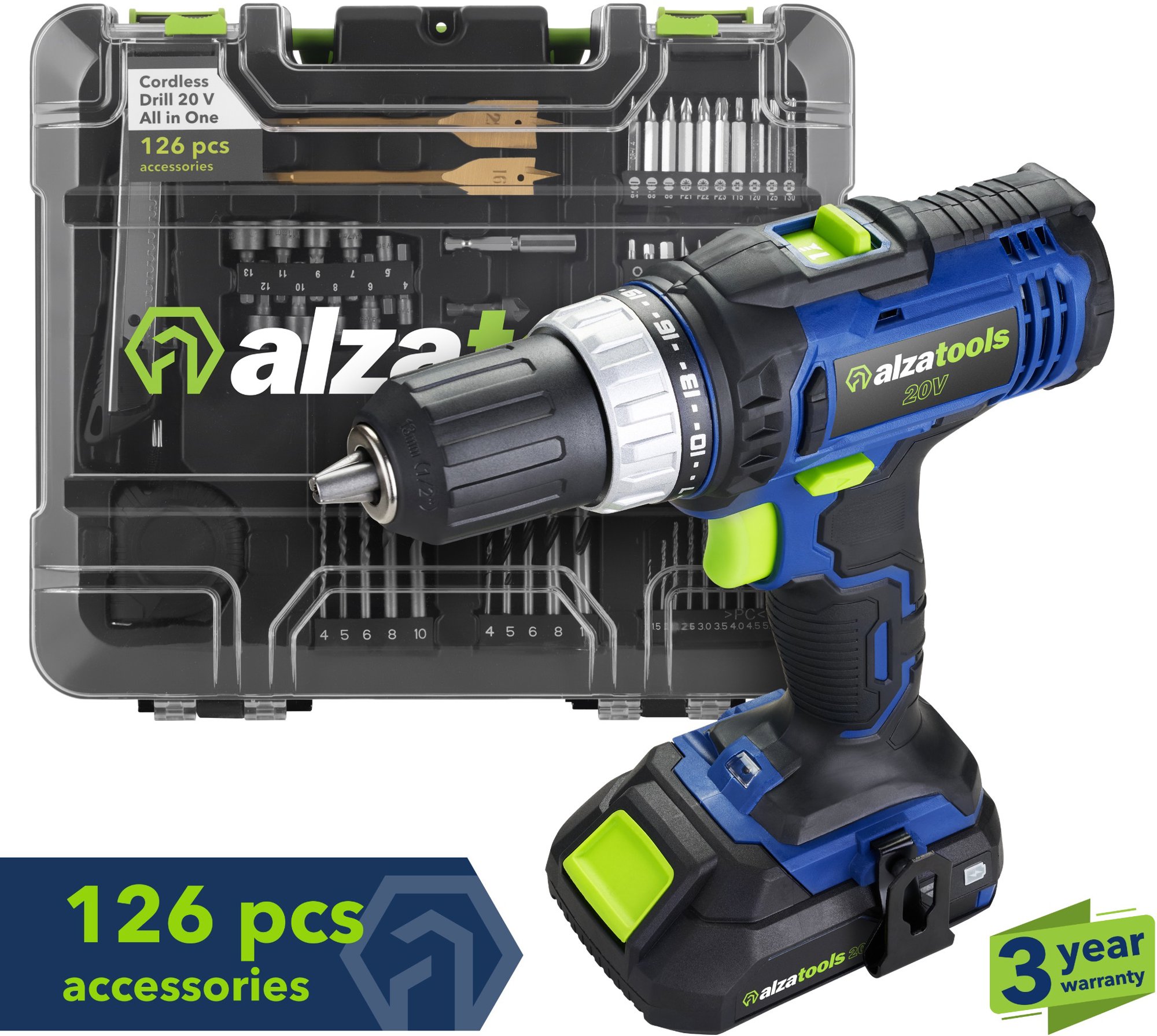 ALZATOOLS Vŕtačka AKU CD20V All in One