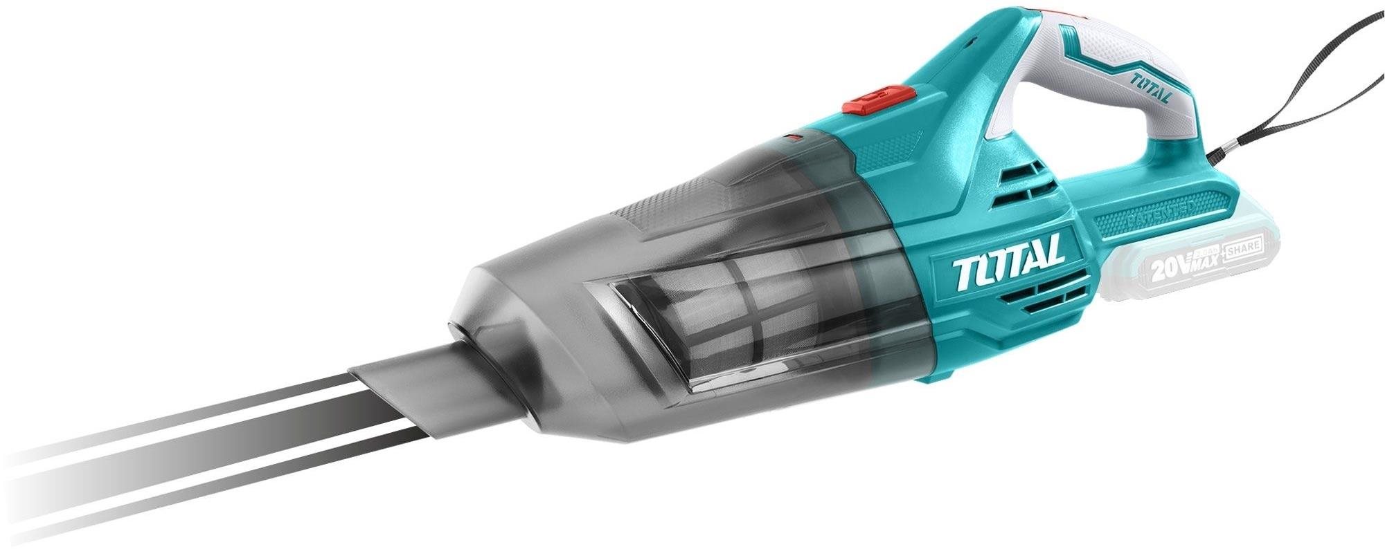 TOTAL-TOOLS Ručný vysávač aku, 20 V Li-ion, 2000 mAh