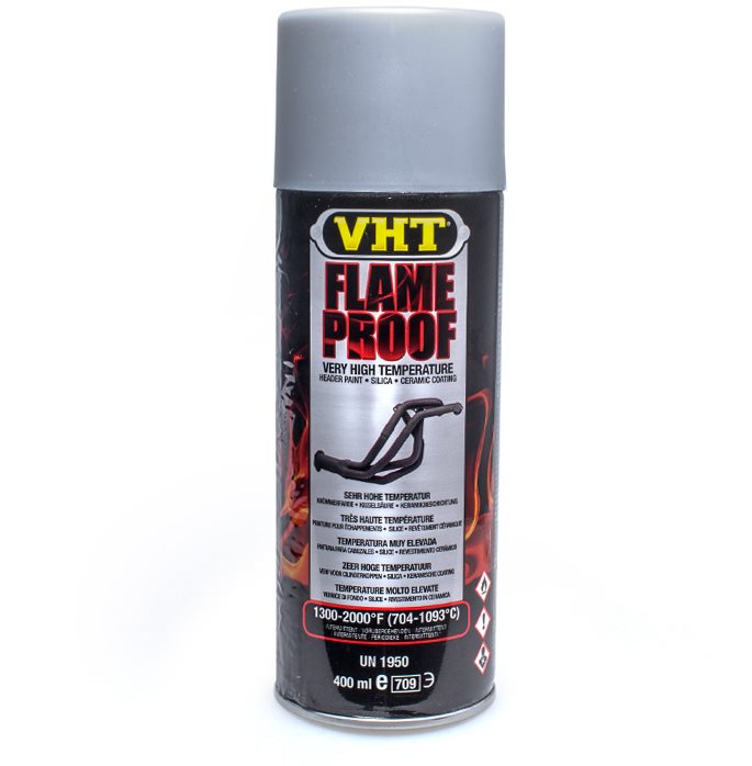 VHT Flameproof žiaruvzdorná farba strieborná matná, do teploty až 1093 °C