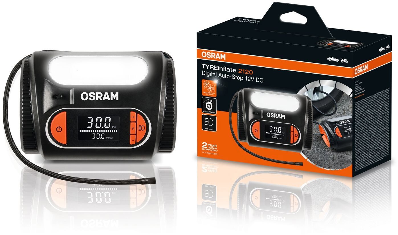 OSRAM digitálny kompresor TYREinflate 2120