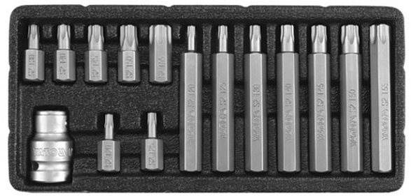 YATO Sada bitov 15 ks TORX s otvorom YT-0417