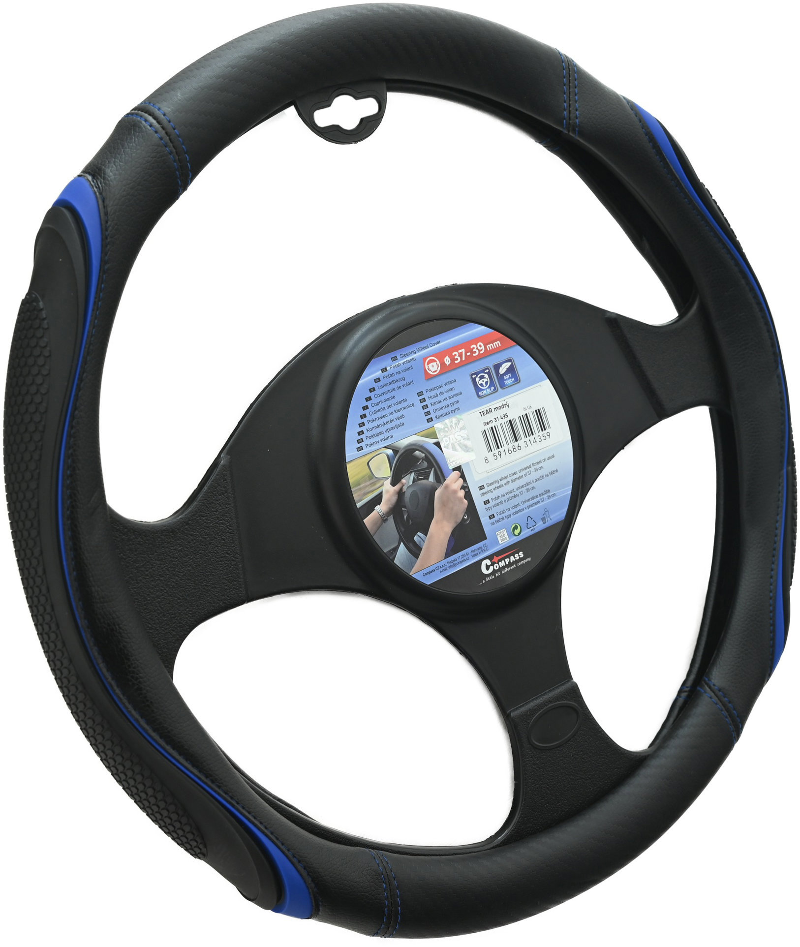COMPASS TEAR poťah volantu, modrý