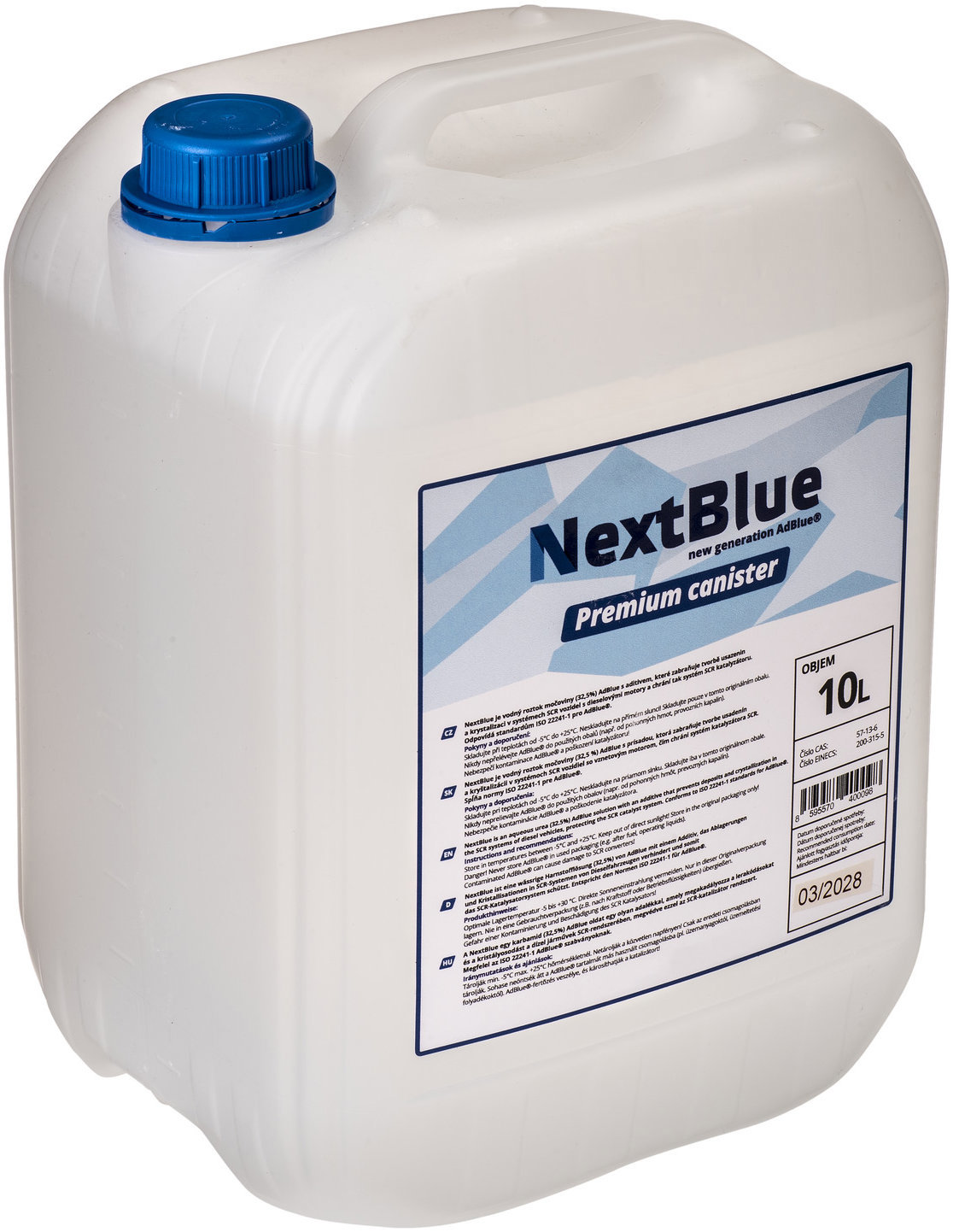 Premium AdBlue NB s aditívom proti kryštalizácii, kanister s nalievacou trubicou, 10 l