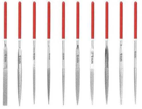 YATO Pilníky ihlové diamantové 3× 140 mm 10 ks 50 mmv sade YT-6144