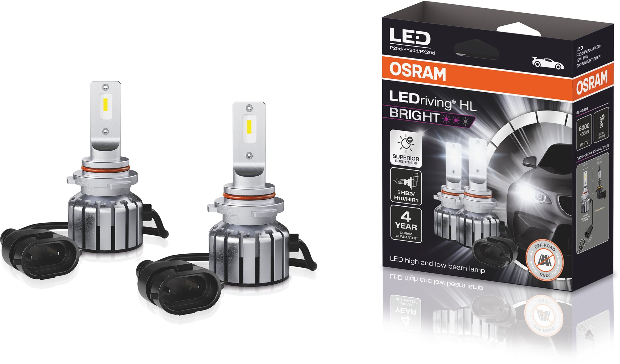 OSRAM LEDriving HL BRIGHT +300 % "HB3//H10/HIR1" 12 V
