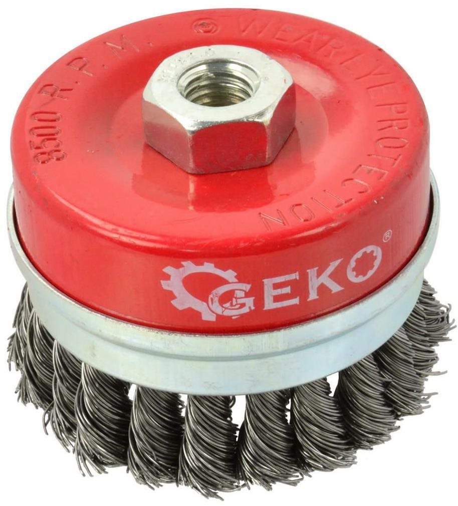 GEKO rotačná kefa hrnčeková vrkôčiková 100 mm M14
