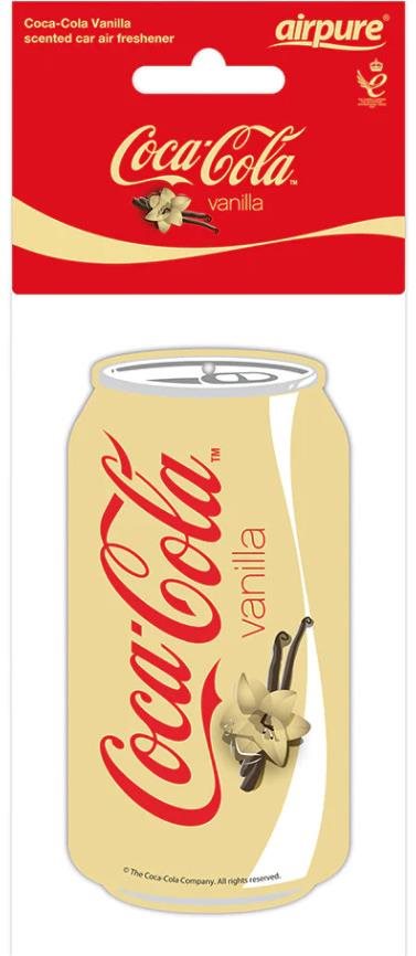 Airpure Coca-Cola závesná vôňa, vôňa Coca Cola Vanilla – plechovka