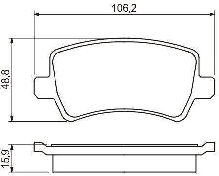 BOSCH Brzdové doštičky 0 986 494 248