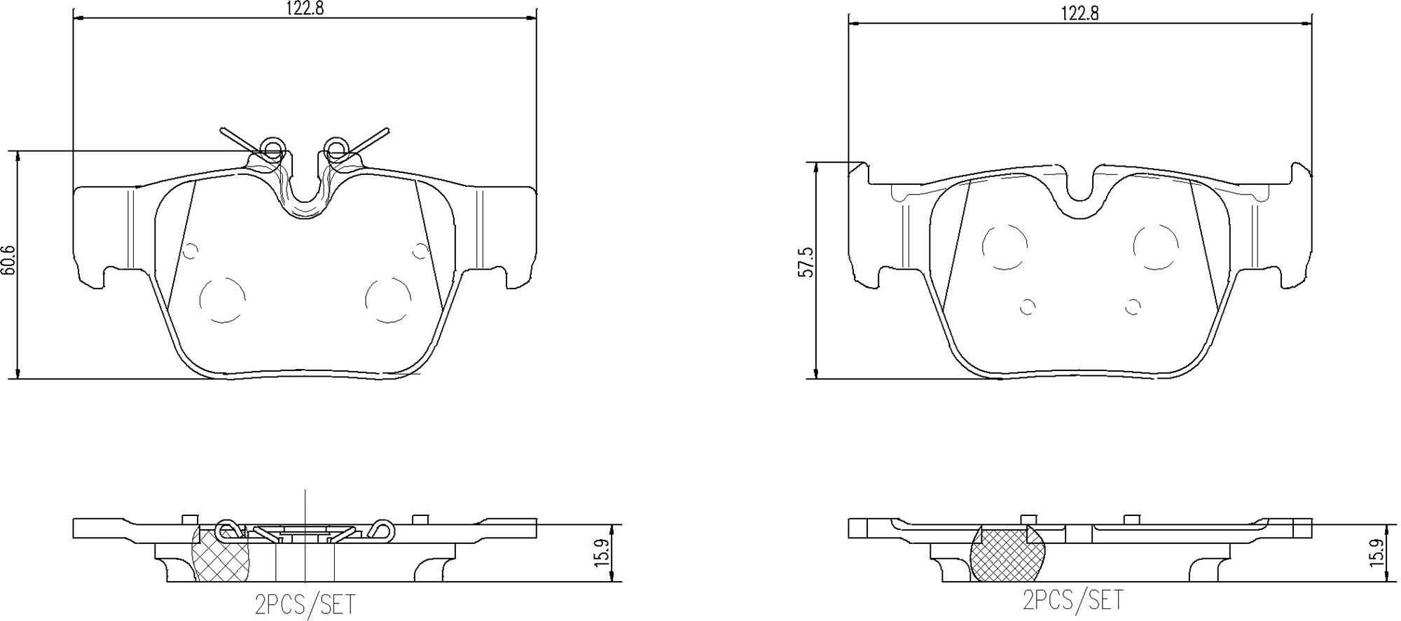 BREMBO Súprava brzdových doštičiek P 06 117