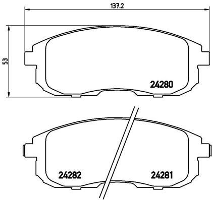 BREMBO Súprava brzdových doštičiek P 23 126