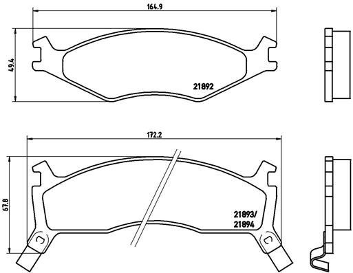 BREMBO Súprava brzdových doštičiek P 30 006