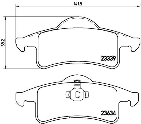 BREMBO Súprava brzdových doštičiek P 37 006
