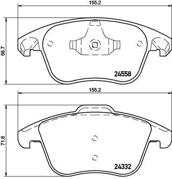 BREMBO Súprava brzdových doštičiek P 61 117