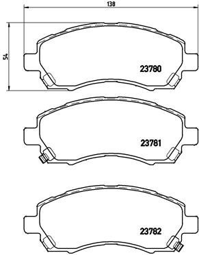 BREMBO Sada brzdových doštičiek P 78 009
