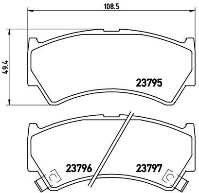 BREMBO Sada brzdových doštičiek P 79 013