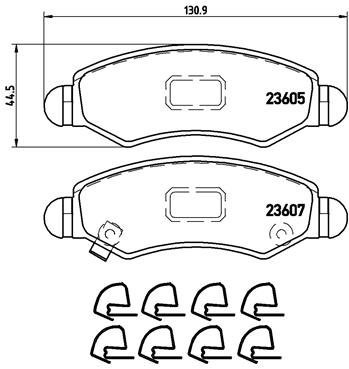 BREMBO Sada brzdových doštičiek P 79 015