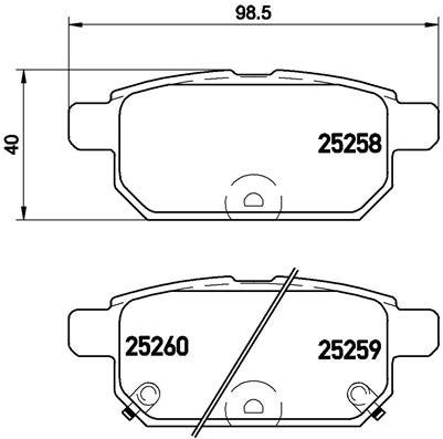 BREMBO Sada brzdových doštičiek P 79 029