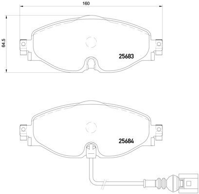 BREMBO Súprava brzdových doštičiek P 85 126