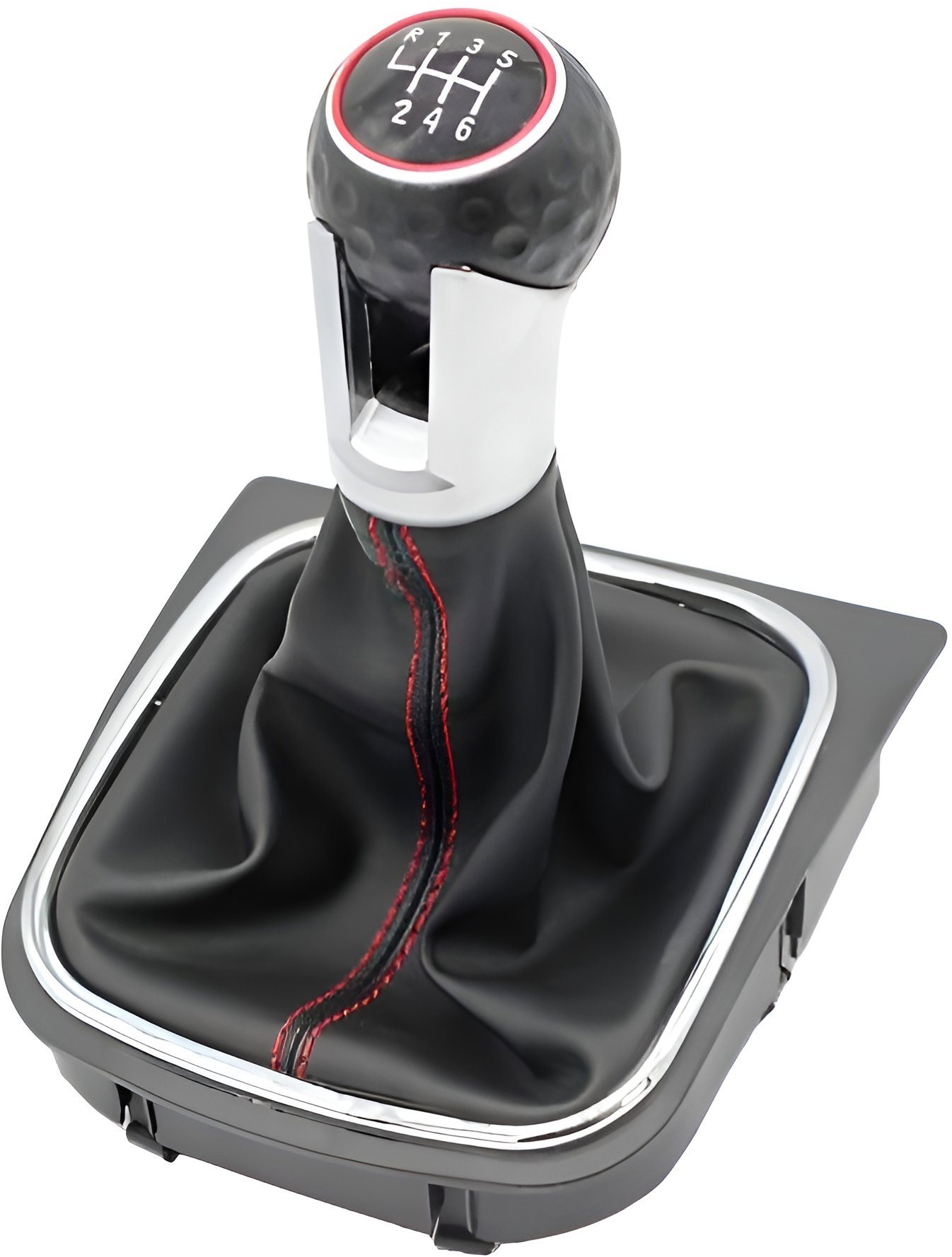 PROTEC Radiaca páka s manžetou, VW Golf V Plus 2003-2008 6st červené prešitie