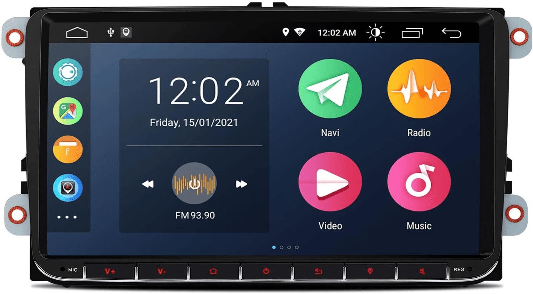 ESSGOO Rádio pre Volkswagen, Škoda, Seat s Android systémom, Bluetooth, USB, GPS Navigácia
