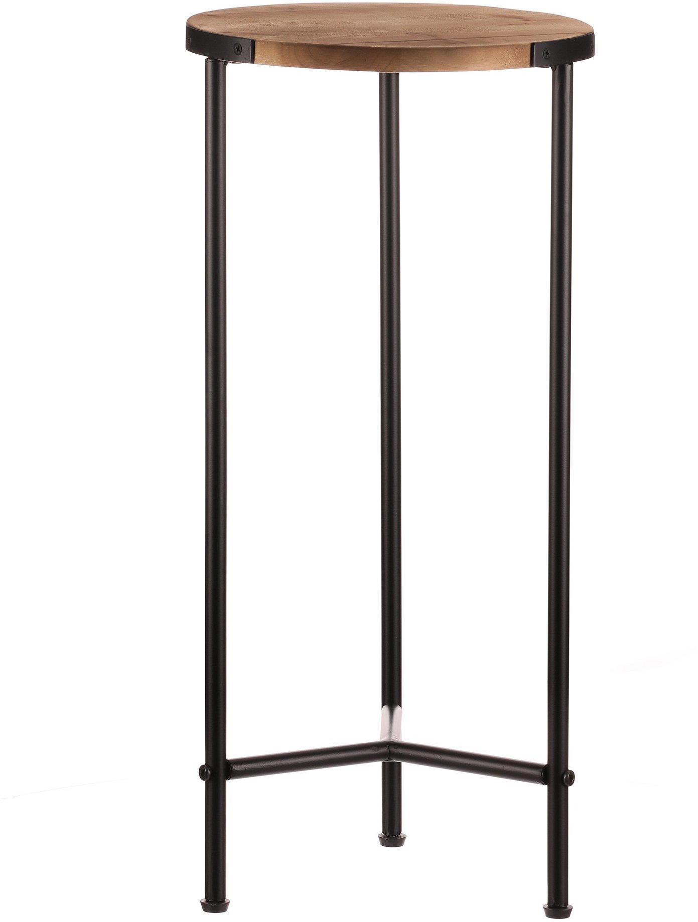 Stojan na kvety, kovový rám a jedľové drevo