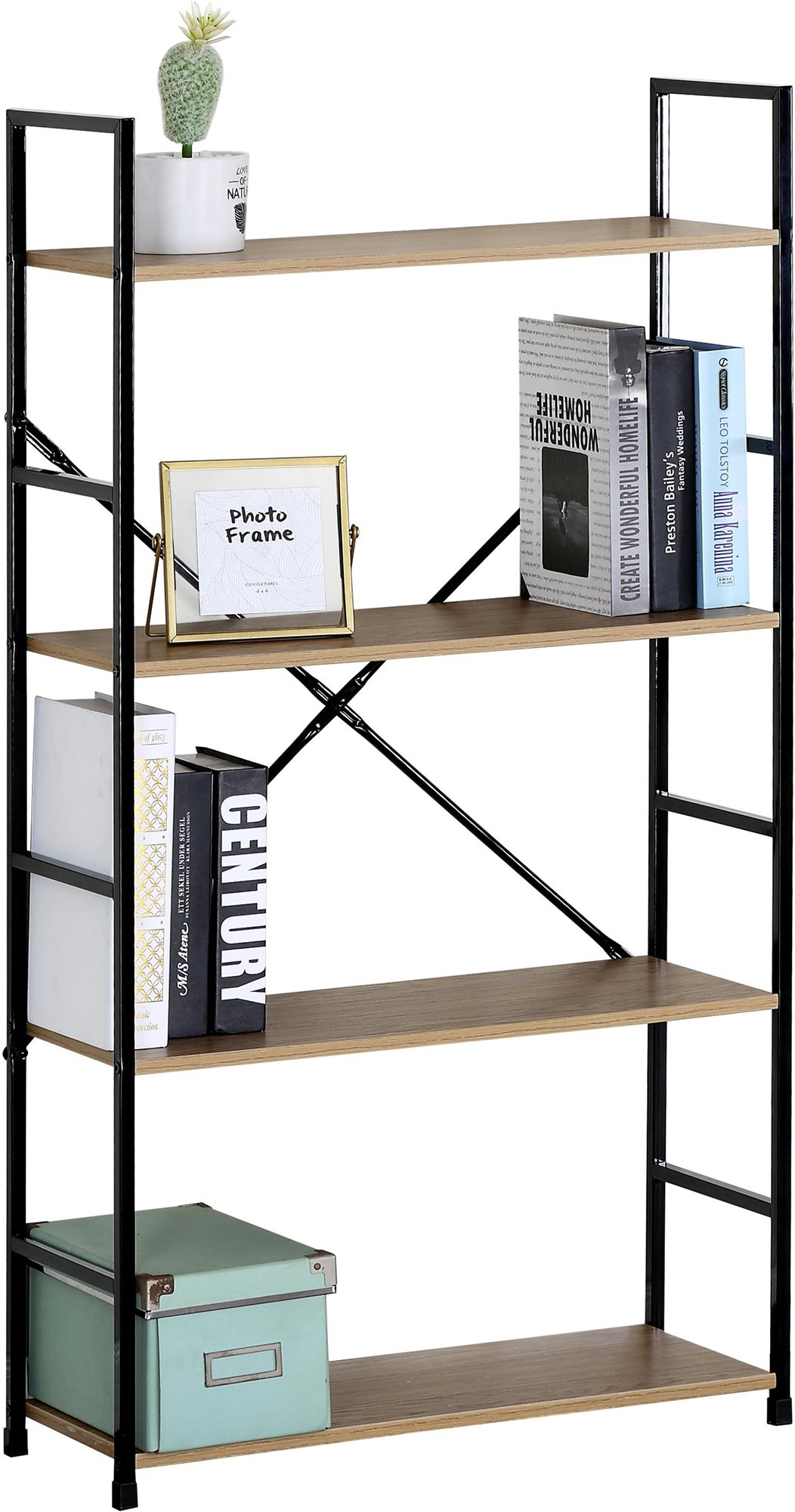 Regál kovový GD-224 OAK 112,5 × 58,5 × 23,5