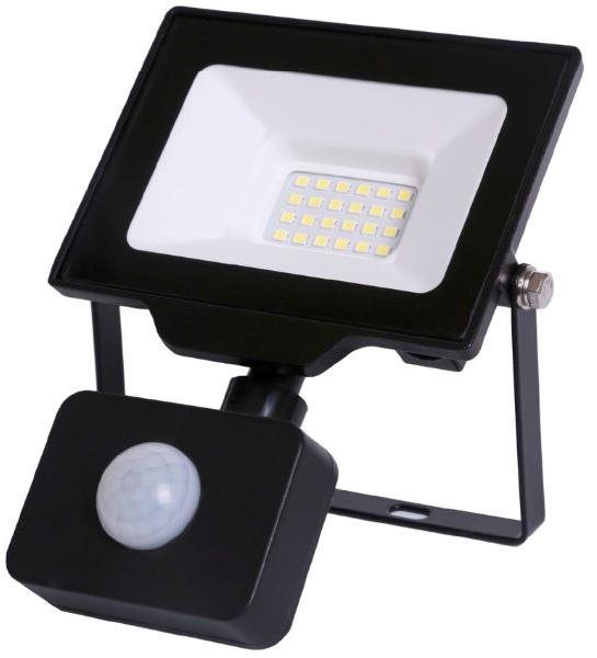 AVIDE Ultratenký LED reflektor so senzorom pohybu čierny 20 W